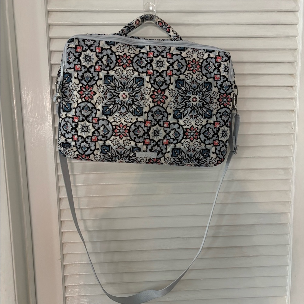 Vera Bradley Black and Pink Floral Laptop Bag